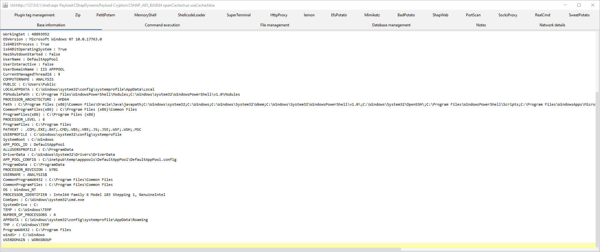 aspnet-webshell-control-panel